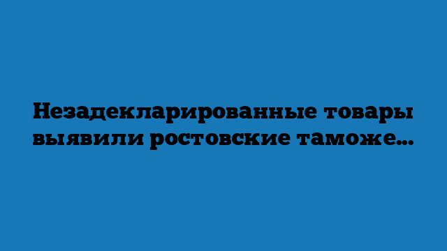 Незадекларированные товары выявили ростовские таможенники на нескольких теплоходах из Турции